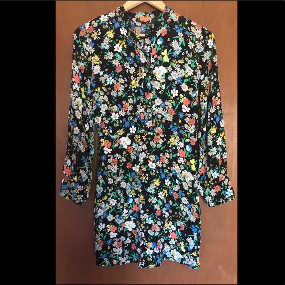 Topshop size 4 Black Floral dress